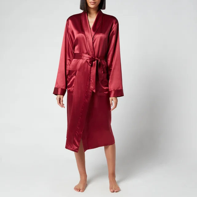 SPA Silk Robe - Claret Rose